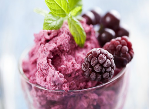 Raspberry Ice Cream with Balsamic Vinegar