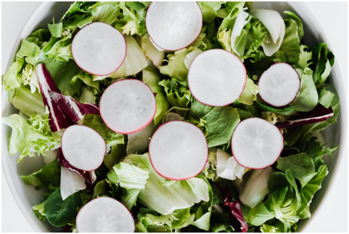 Lettuce & Radish Salad with Tangy Vinaigrette