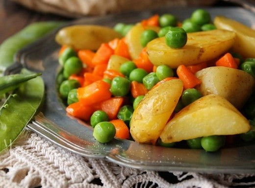 Peas and Potatoes with Basil