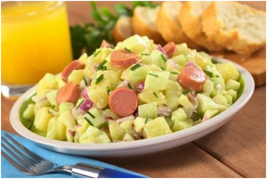 Balsamic Potato and Sausages Salad