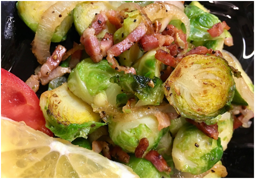 Tuscan-Herb-Brussels sprouts with Bacon